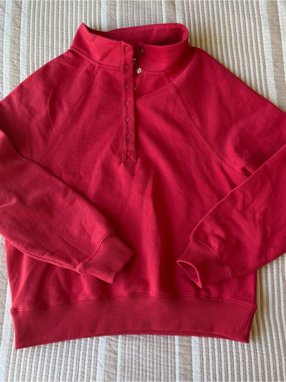 Parker x Target Red Snap-Placket Crewneck Sweatshirt XXS/XS